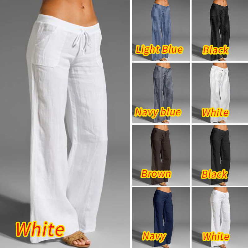 plus size white beach pants