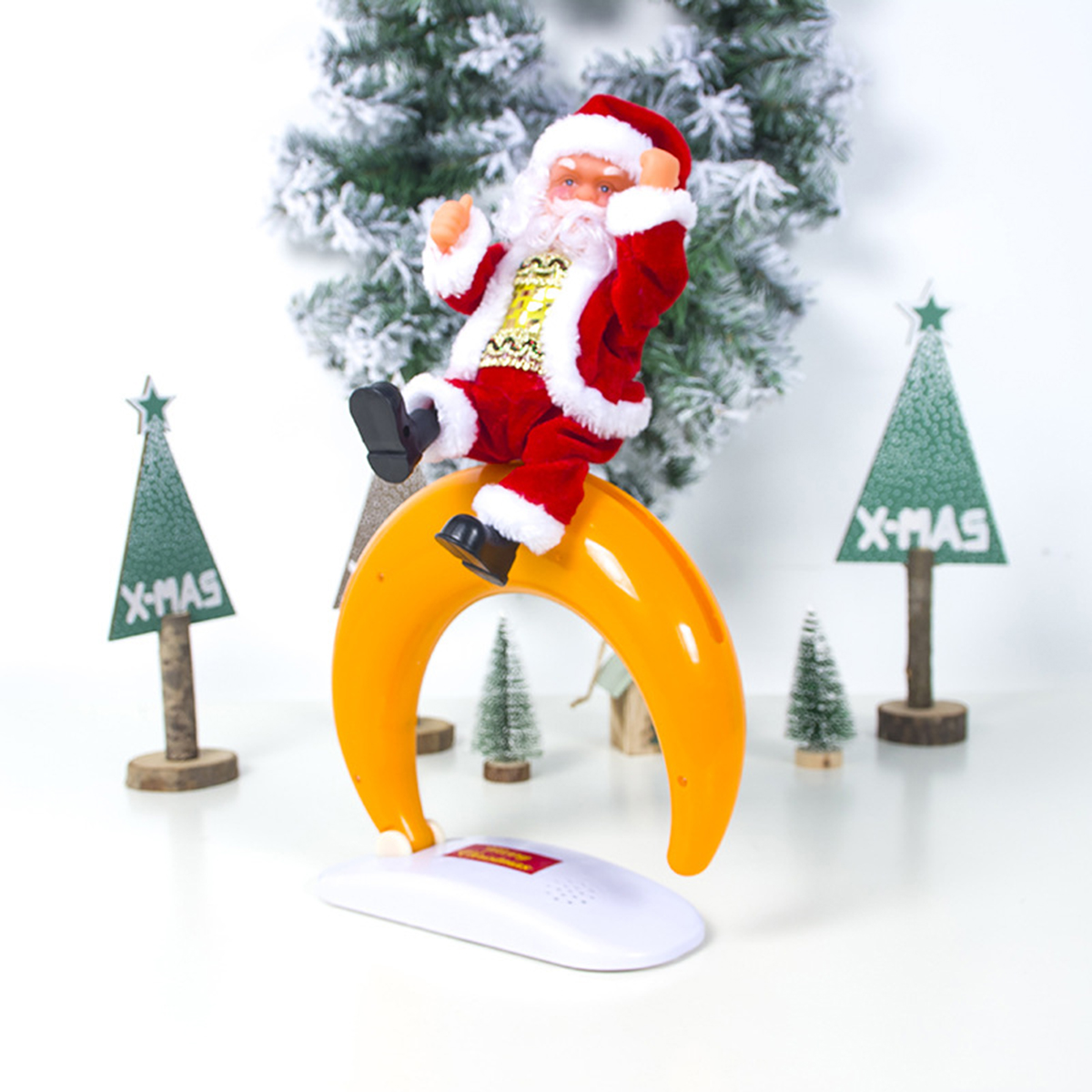 Frohe Weihnachten Weihnachtsmann sitzend Puppe Weihnachten Dekoration Kinder