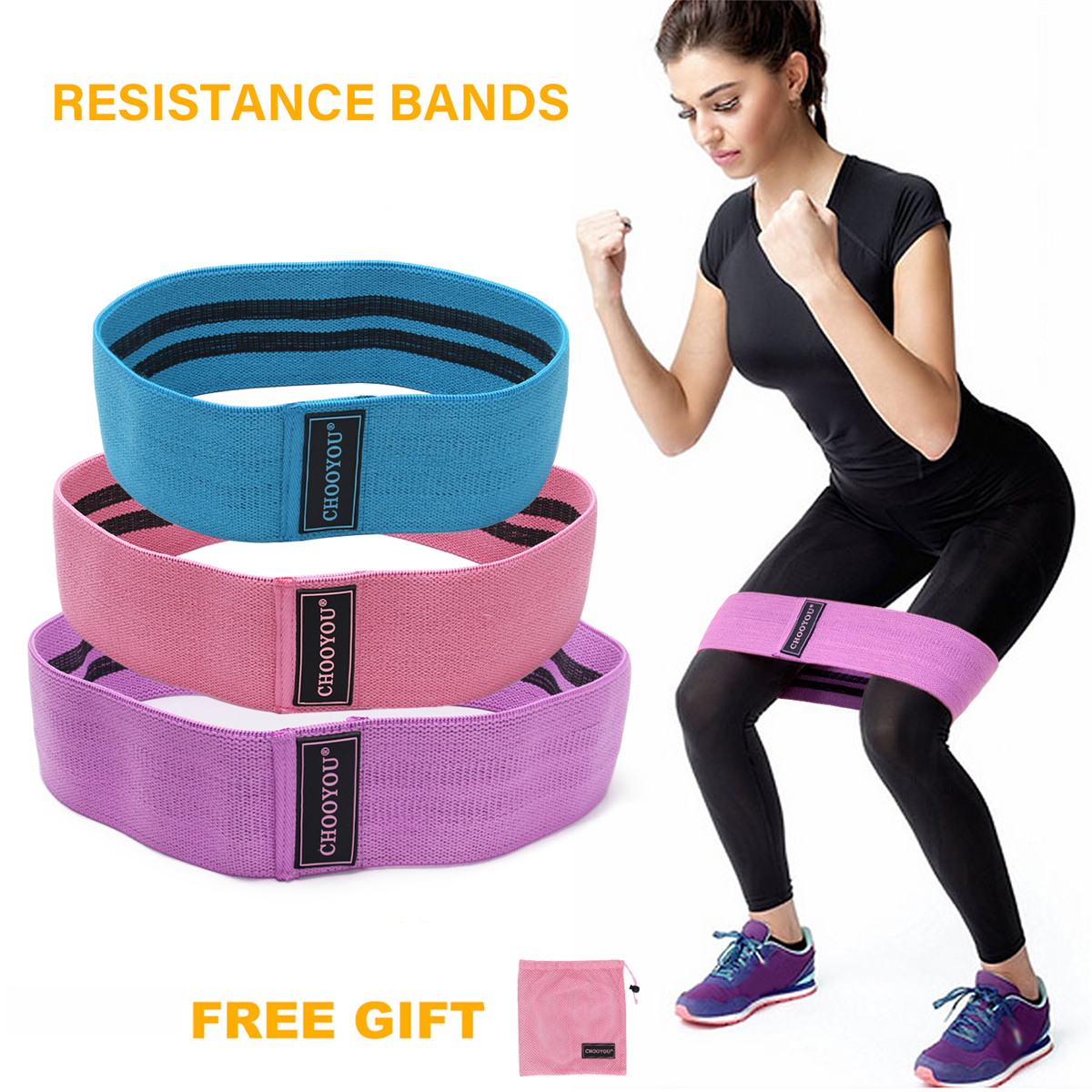 Details About Resistance Bands Hip Exercise Circle Bands For Booty Glute Fitness Yoga Bands