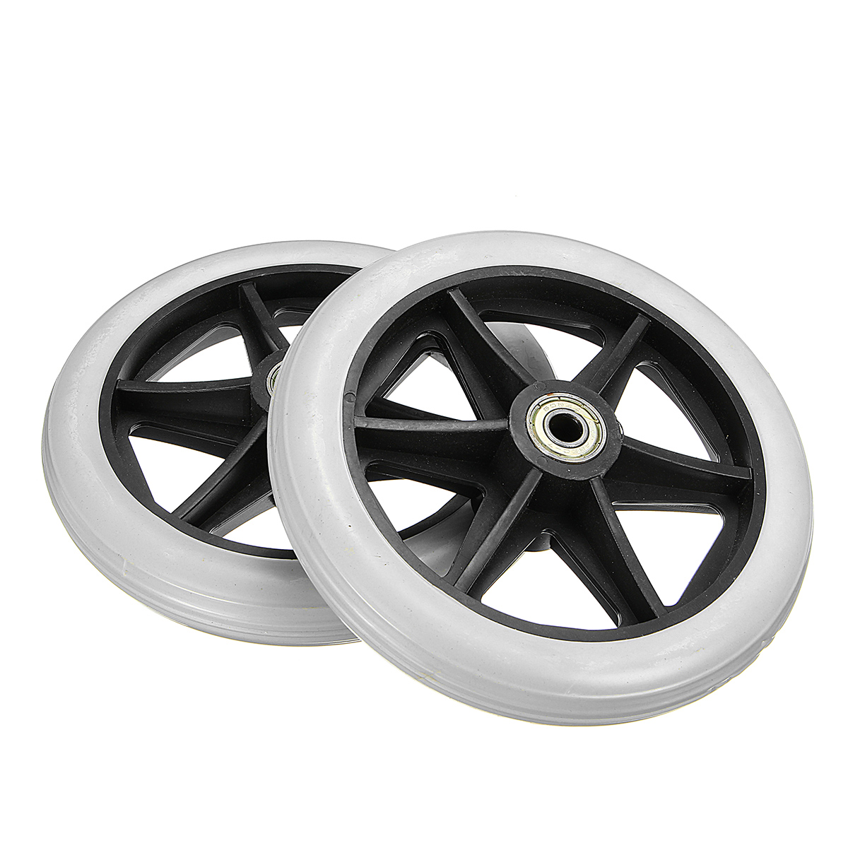 UK 2Pcs Rollator Walker Replacement Part 6'' Front + Rear Wheel for