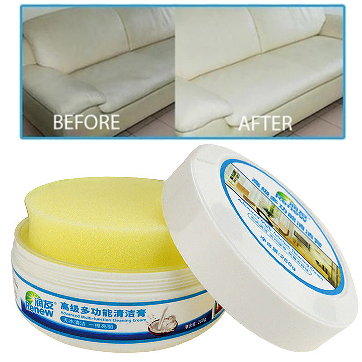 Details About Multifunctional Leather Refurbishing Cleaner Sofa Car Seat Clothing Cleaning Cre