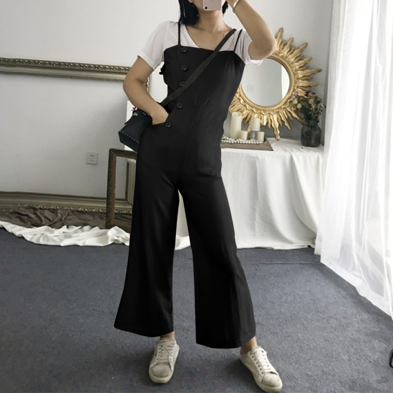 Leepus Women Sleeveless Jumpsuits Wide Legs Solid Vintage Elegant Holiday Casual Playsuit Rompers Leepus Women Sleeveless Jumpsuits Wide Legs Solid Vintage Elegant Holiday Casual Playsuit Rompers