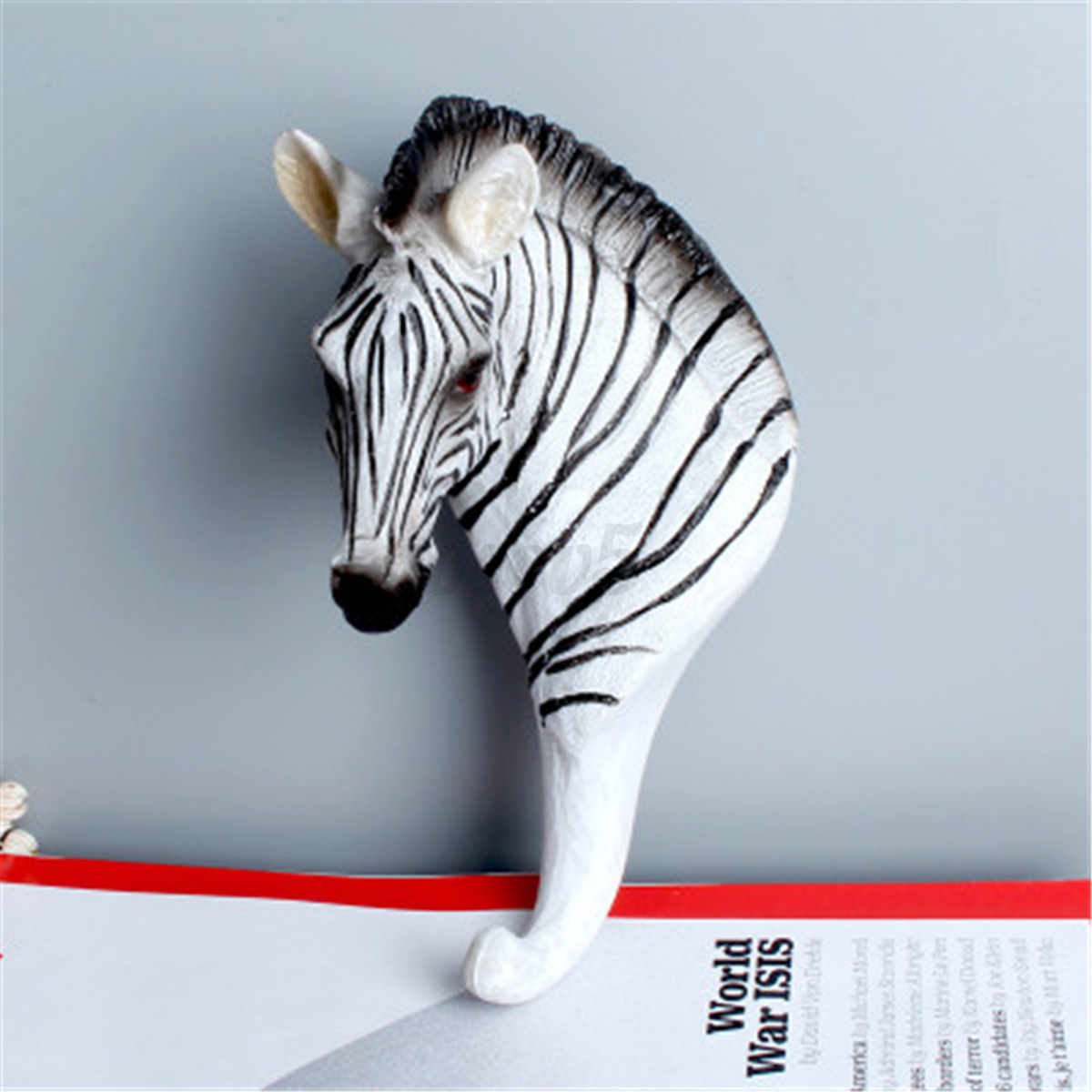 Creative Animals Zebra Head Wall Resin Hook Hanging Hat Bag House Creative Animals Zebra Head Wall Resin Hook Hanging