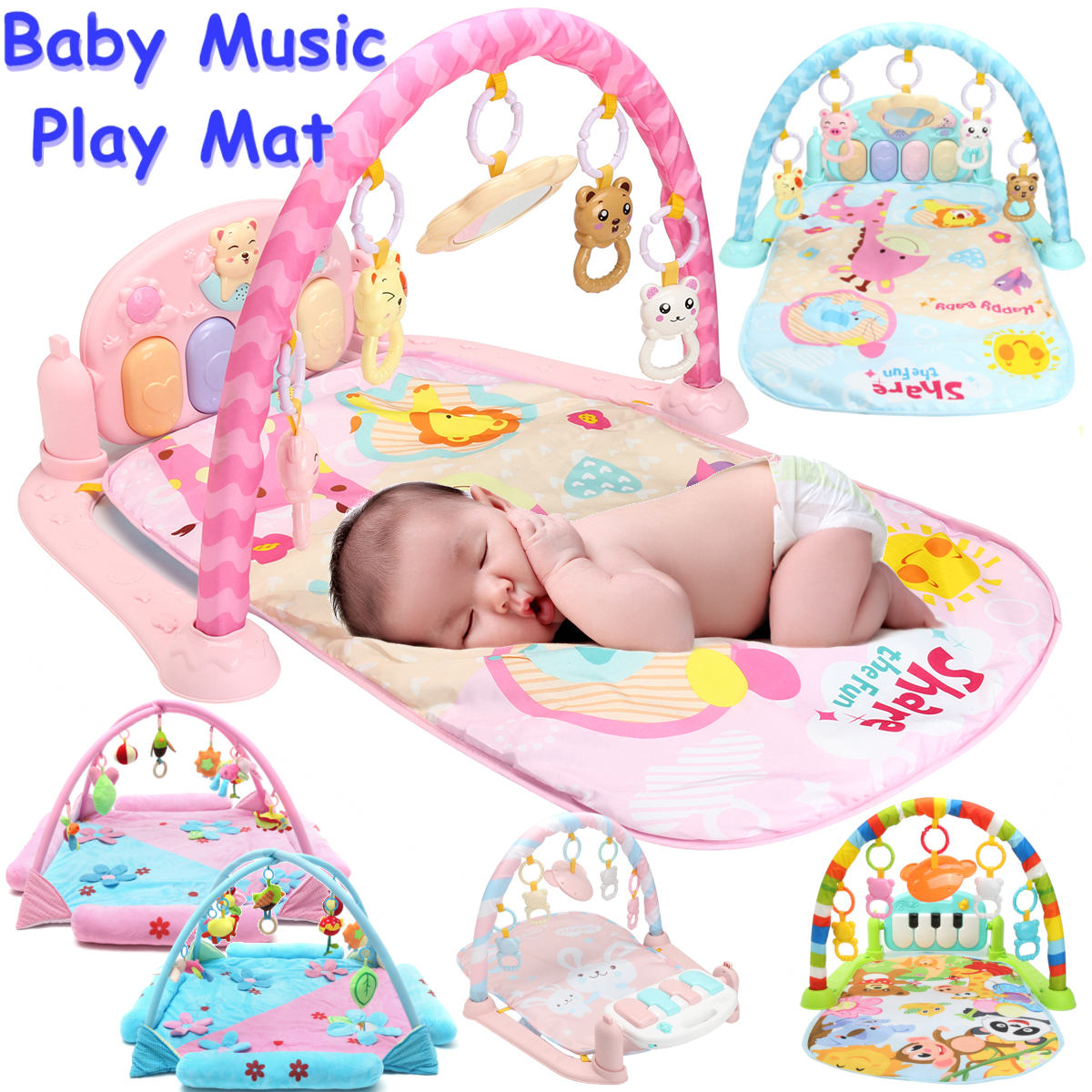 Kick Play Gym Newborn Baby Activity Centre Music And Sounds