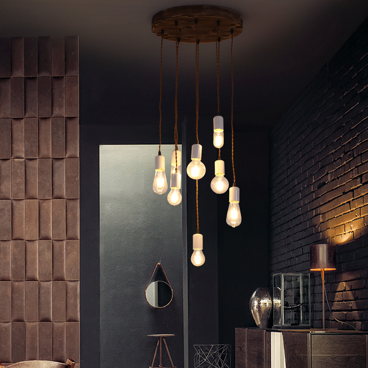 E27 Modern Pendant Hang Light Ceiling Lamp Chandelier Home Kitchen