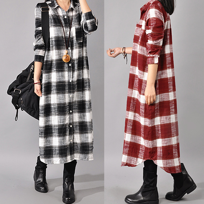 red tartan shirt dress uk