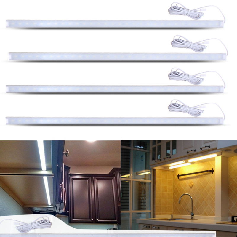 4 Pack 10w 50cm Led Strip Light Kit For Under Kitchen Cupboard Image Is Loading 4 Pack 10w 50cm Led Strip Light Kit