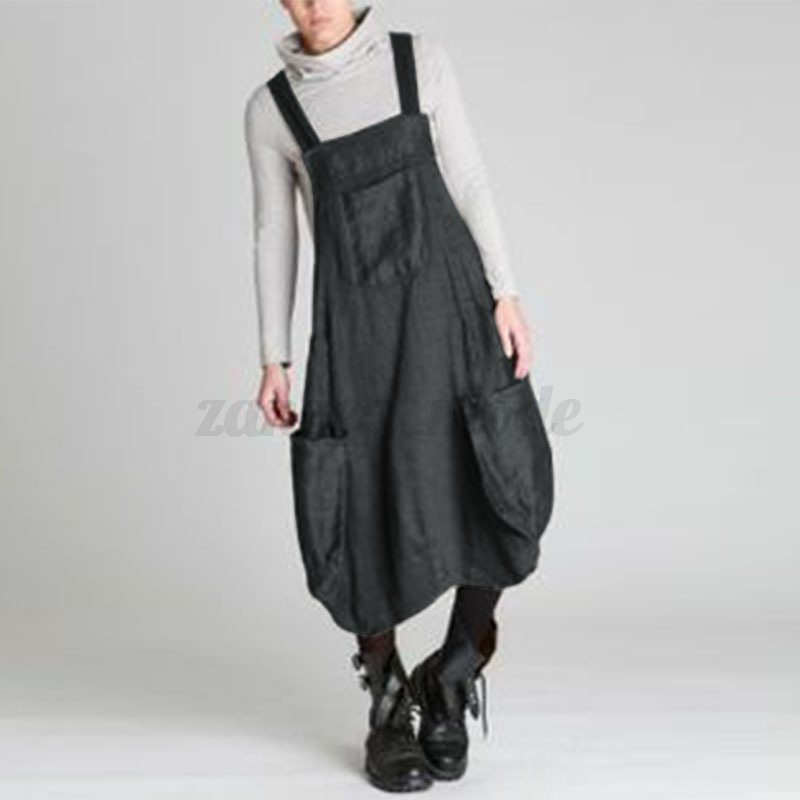 Women Casual Strappy Suspender Dress Skirts Pinafores Bib Overalls Sundress Plus Women Casual Strappy Suspender Dress Skirts Pinafores Bib Overalls Sundress Plus