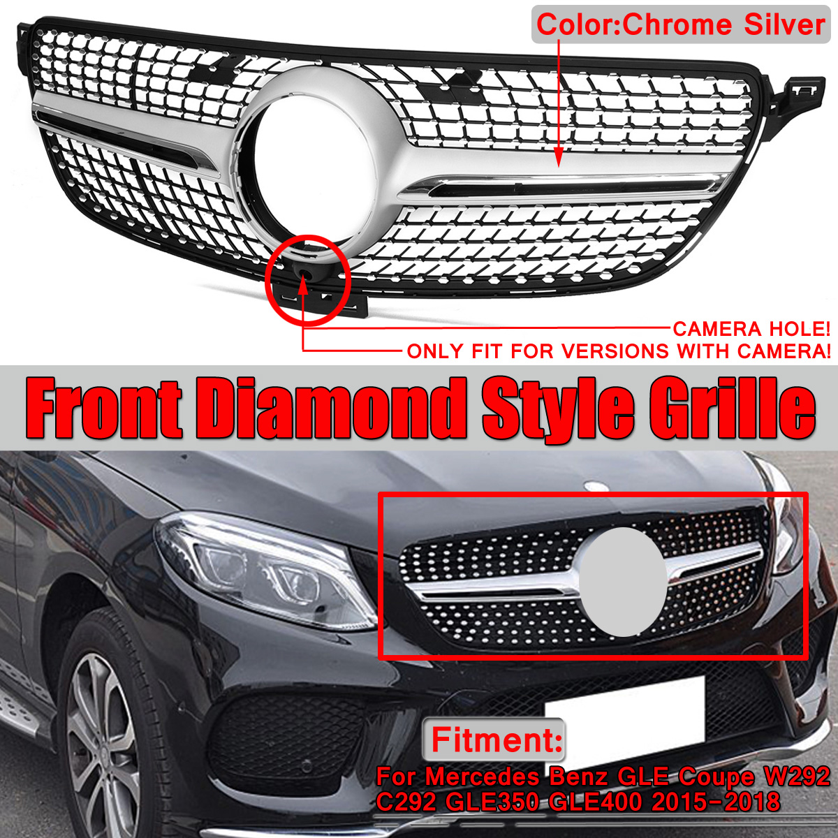 Kuhlergrill Diamantgrill Schwarz Fur Mercedes W292 C292 Gle350 Gle400 Ebay Kuhlergrill Diamantgrill Schwarz Fur Mercedes W292 C292 Gle350 Gle400 Ebay