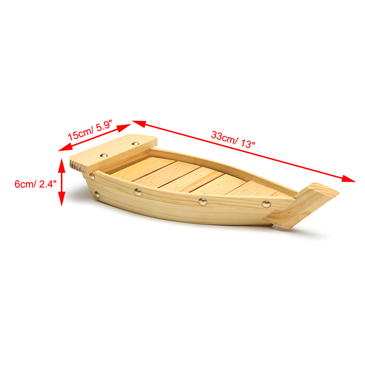 Wooden Sushi Boat Serving Plate Tray Sashimi Holder Dishes Tableware Wooden Sushi Boat Serving Plate Tray Sashimi Holder