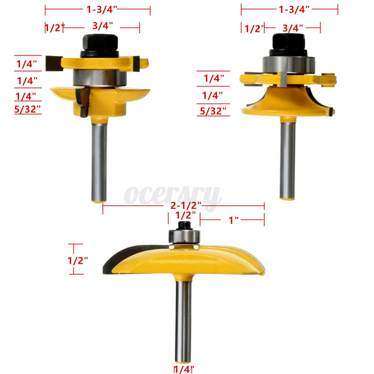 Fresa giunzioni a dente ø 1//2 Inch Shank Finger Joint Router Bit Woodworking