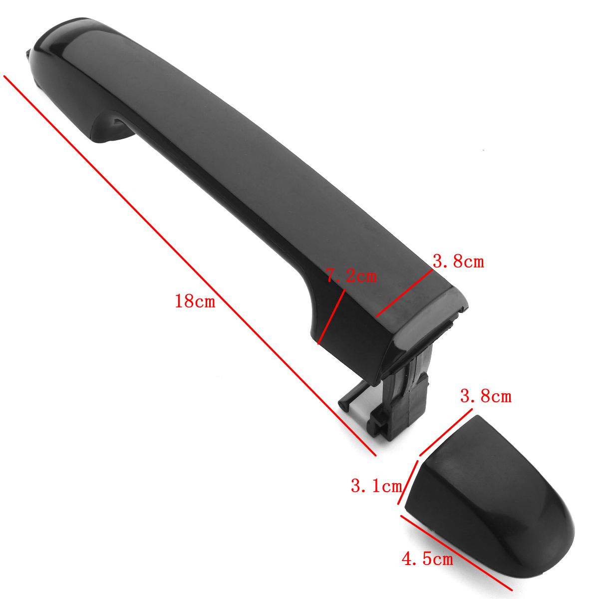 Pair Rear L+R Side Exterior Door Handle Cover Trim For
