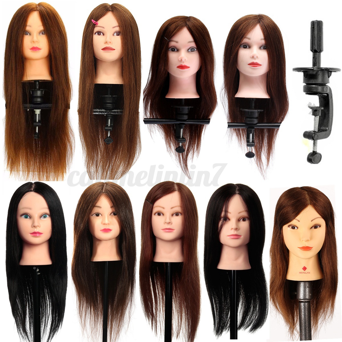 100 Real Human Hair Training Head Hairdressing Cutting Doll Image Is Loading 100 Real Human Hair Training Head Hairdressing Cutting