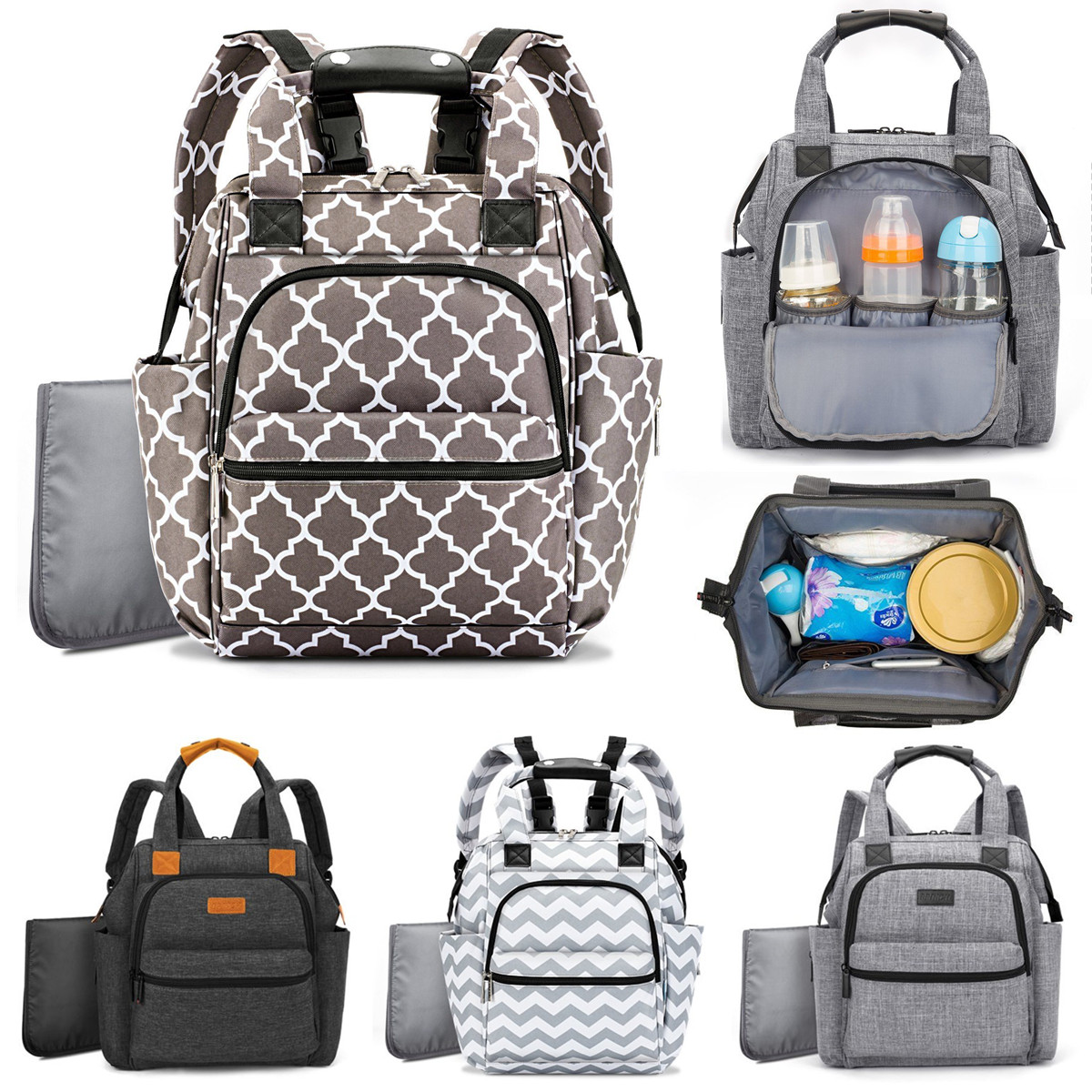 New Multifunction Mummy Diaper Nappy Backpack Newborn Baby Changing Travel Bag