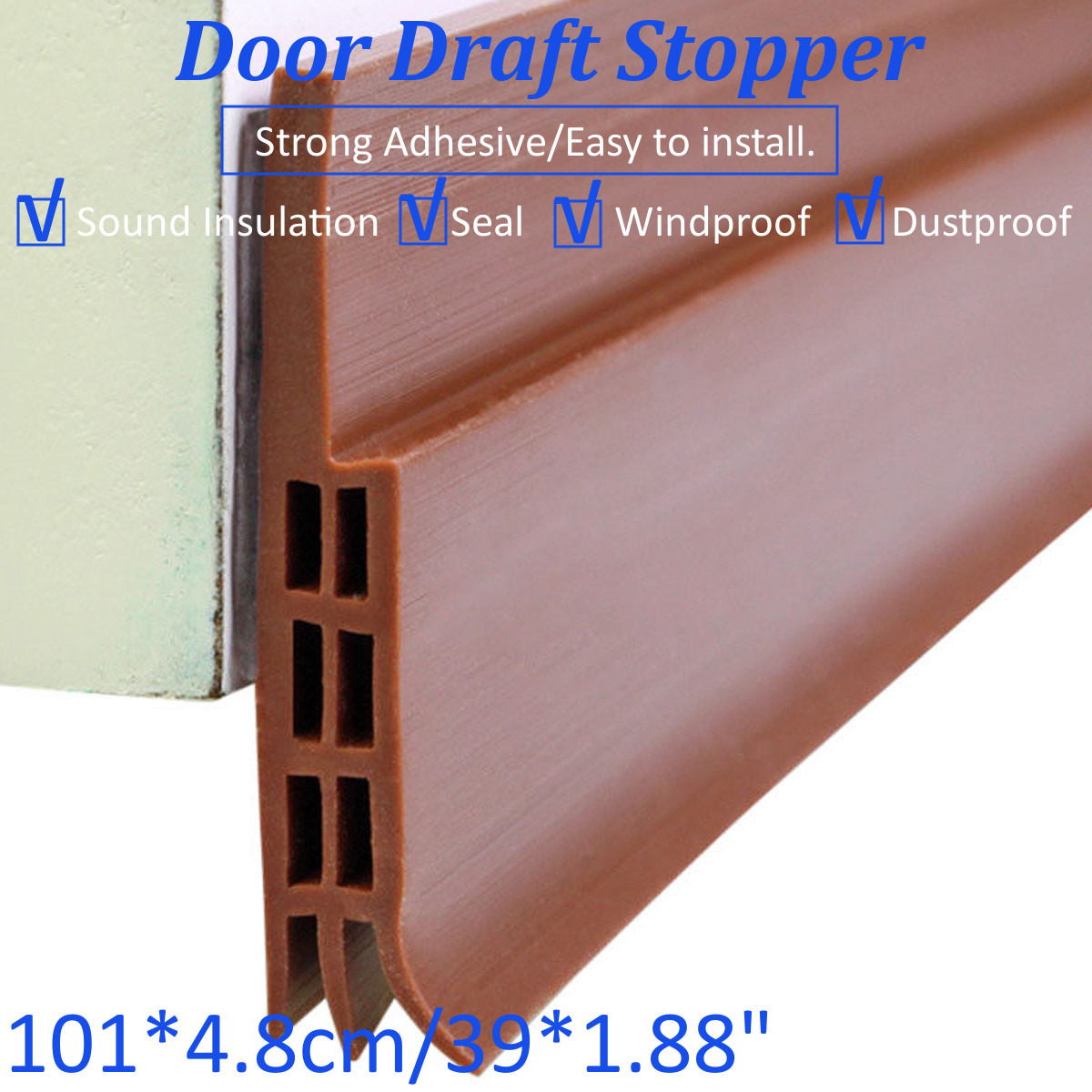 Door Draft Stopper Guard Draft Blocker Seal Soundproof Under