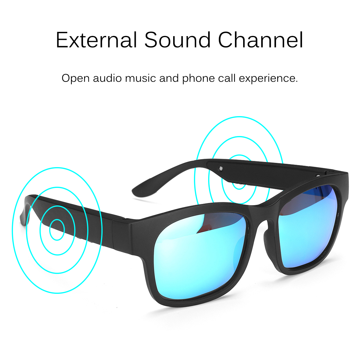 bluetooth 5.0 Smart Glasses Polarized Sunglasses Outdoor Sport Cycling Headphone