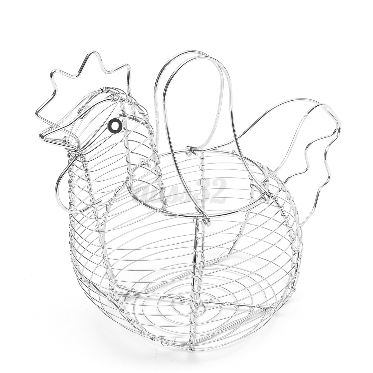 Cratone soporte para huevos Chrome cestas huevos Chicken Shaped Egg Baskets Wire egg holder