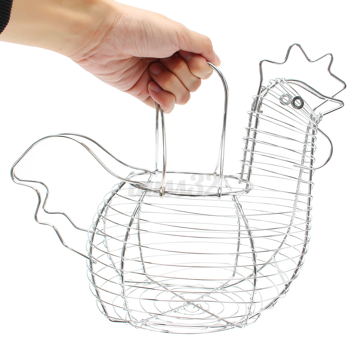 Cratone soporte para huevos Chrome cestas huevos Chicken Shaped Egg Baskets Wire egg holder
