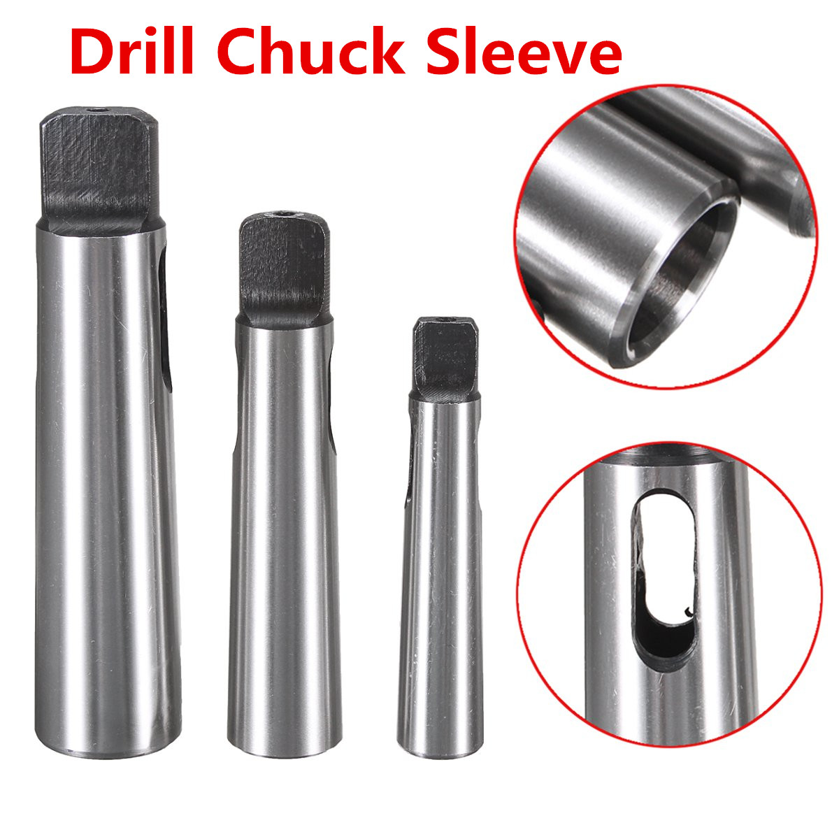 2pcs MT3-MT4 MT4-MT5 Morse Taper Adapter Reducing Drill Chuck Sleeve Set