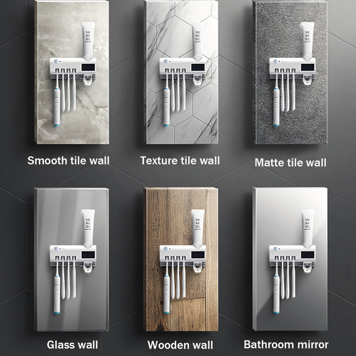 Automatischer Zahnpastaspender Zahnbürstenhalter Wandhalterung Bad ohne