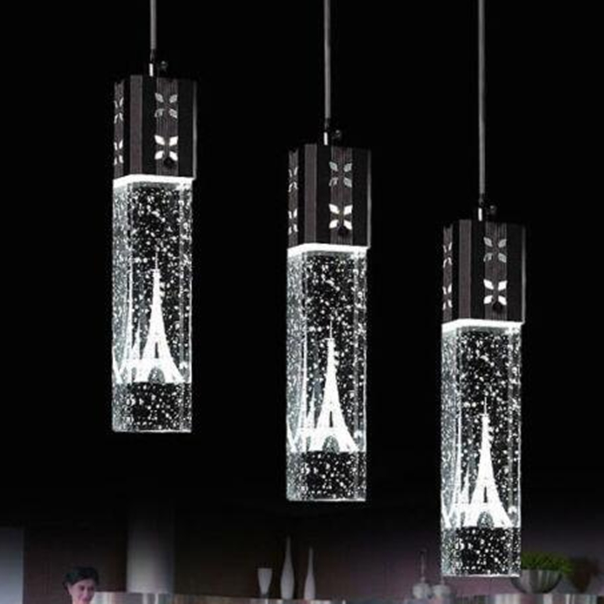 Tower Led Crystal Ceiling Light Bubble Bar Pendant Lamp Lighting Tower Led Crystal Ceiling Light Bubble Bar Pendant