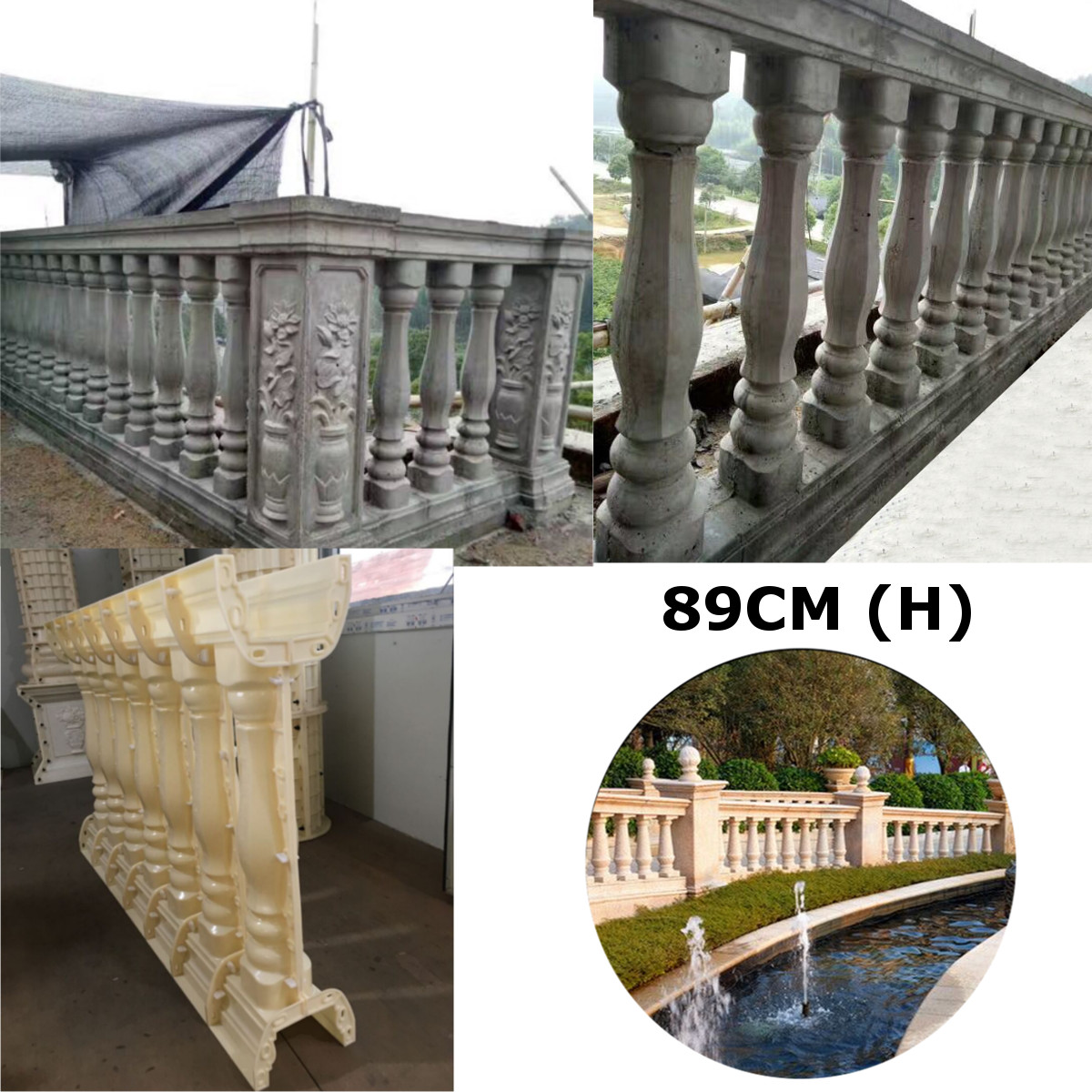 Gießformen Schalungsformen Betonformen Kunststoffform DIY Betonzaun Garten