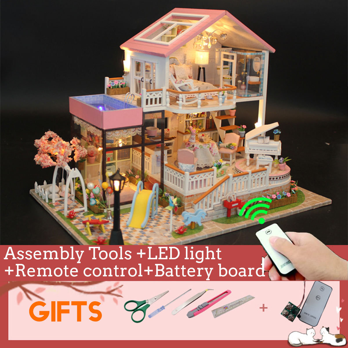 remote control dolls house lighting