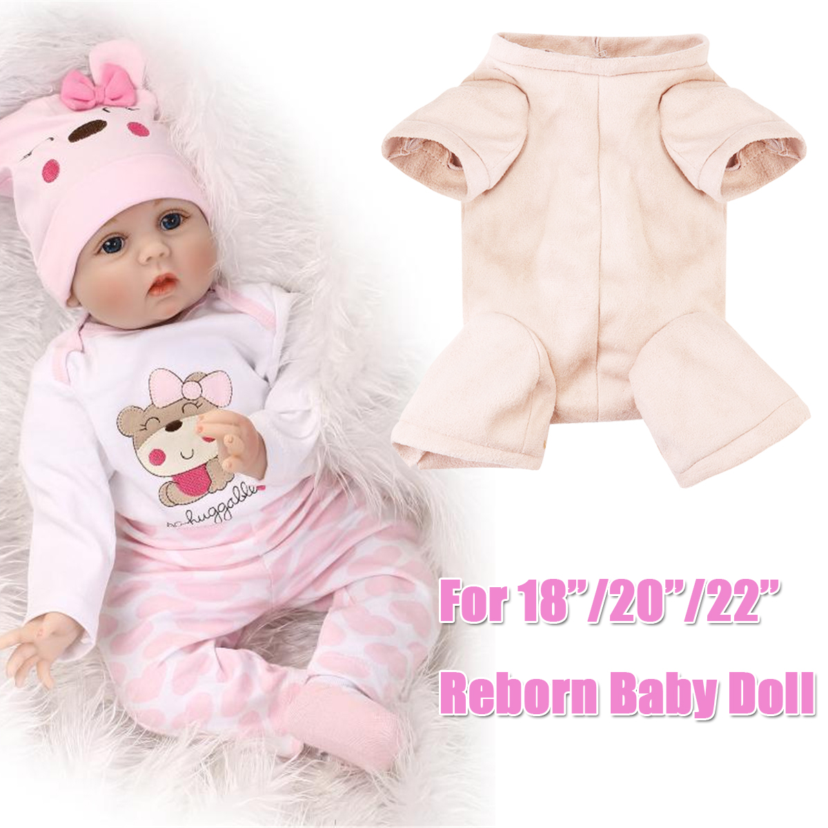 22/'/' For Soft Simulation Baby Doll Reborn Girl Boy Kits Cloth Full Body Gifts