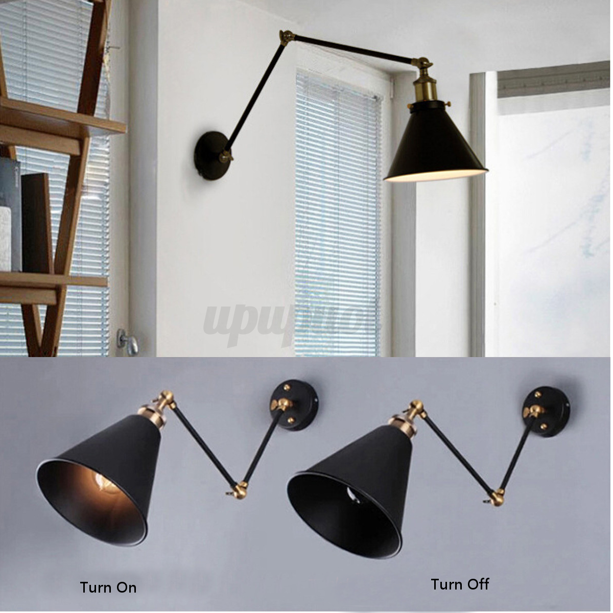 Industrial Vintage Adjule Swing Arm Light Sconce Wall Lamp Image Is Loading Industrial Vintage Adjule Swing Arm Light Sconce Wall