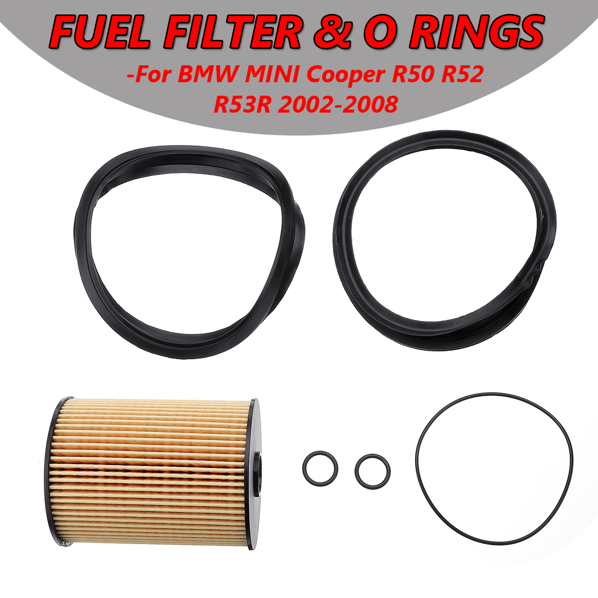Fuel Filter Kit with O-Rings In-Tank 16146757196 for Mini Cooper 2002-2008