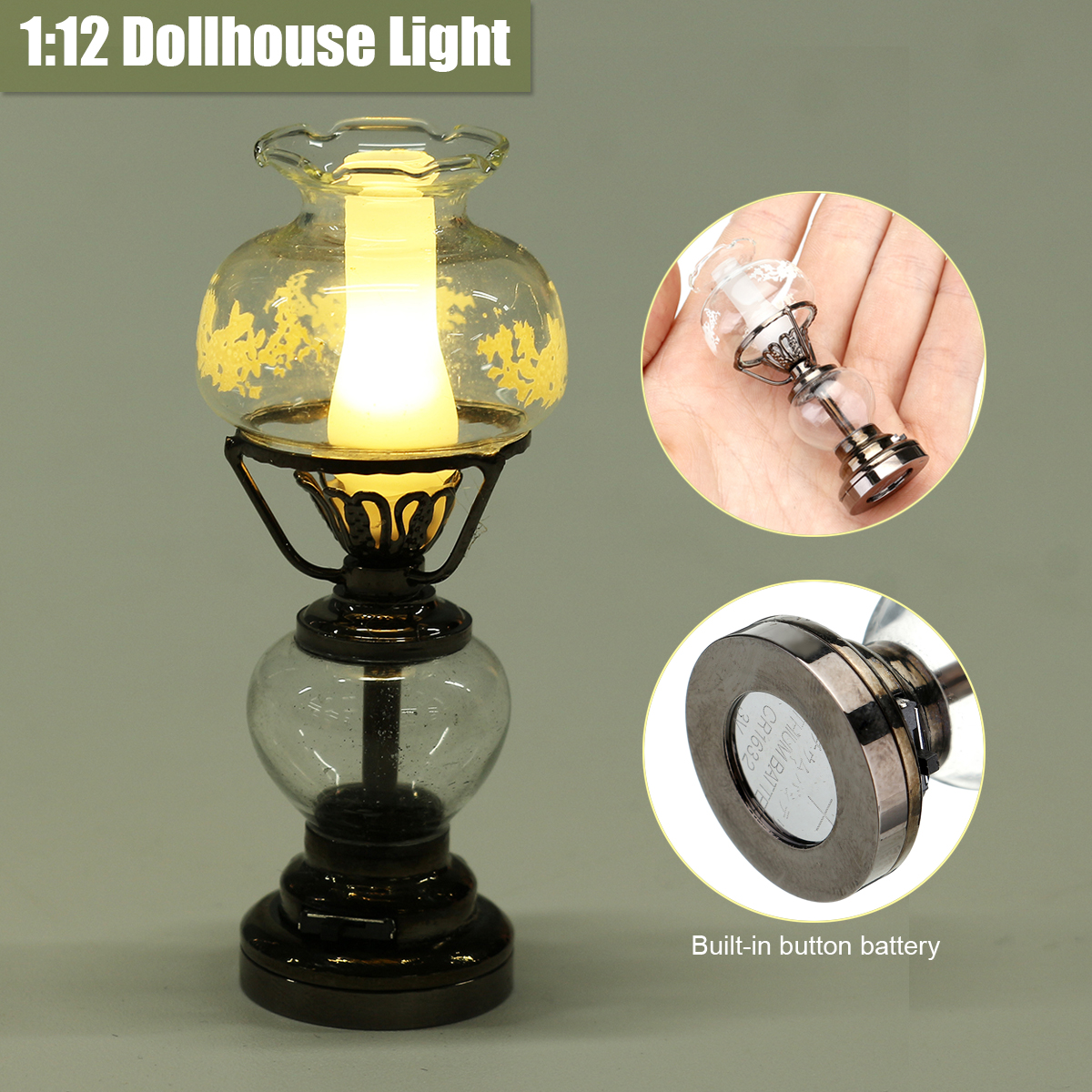 Details About 1 12 Dollhouse Miniature Led Accessories Light Desk Table Lamp Battery Operated