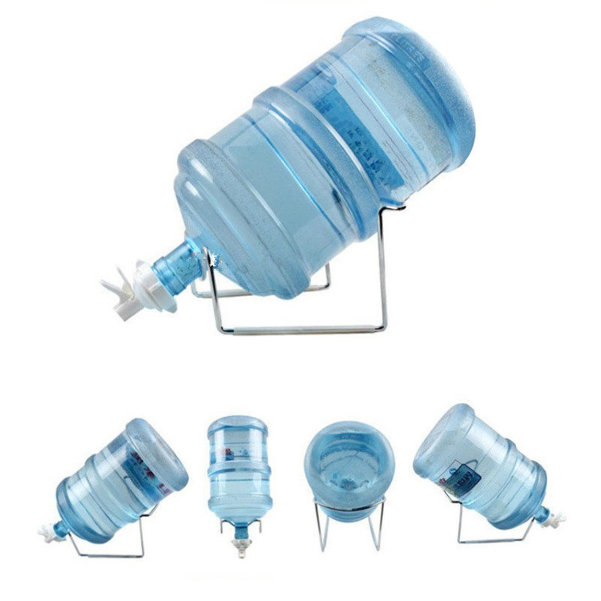 5 Gallon Water Bottle Dispenser Cooler Rack Stand /& Nozzle Valve