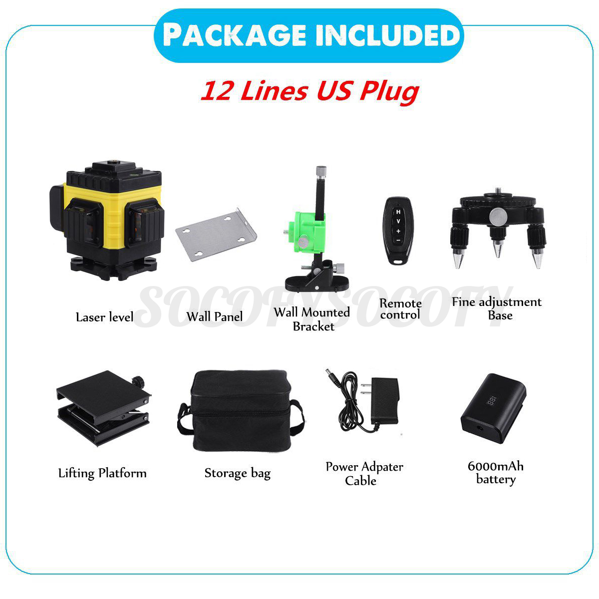 16 Line 4D Digital Laser Level Digital Self Leveling 360° Rotary Measuring 16 Line 4D Digital Laser Level Digital Self Leveling 360° Rotary Measuring
