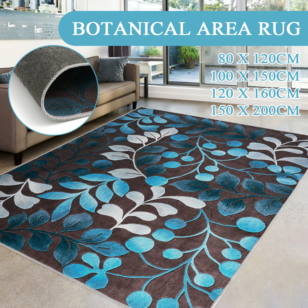 Großflächiger Teppich In- & Outdoor Botanisch Kurzflor Für Balkon