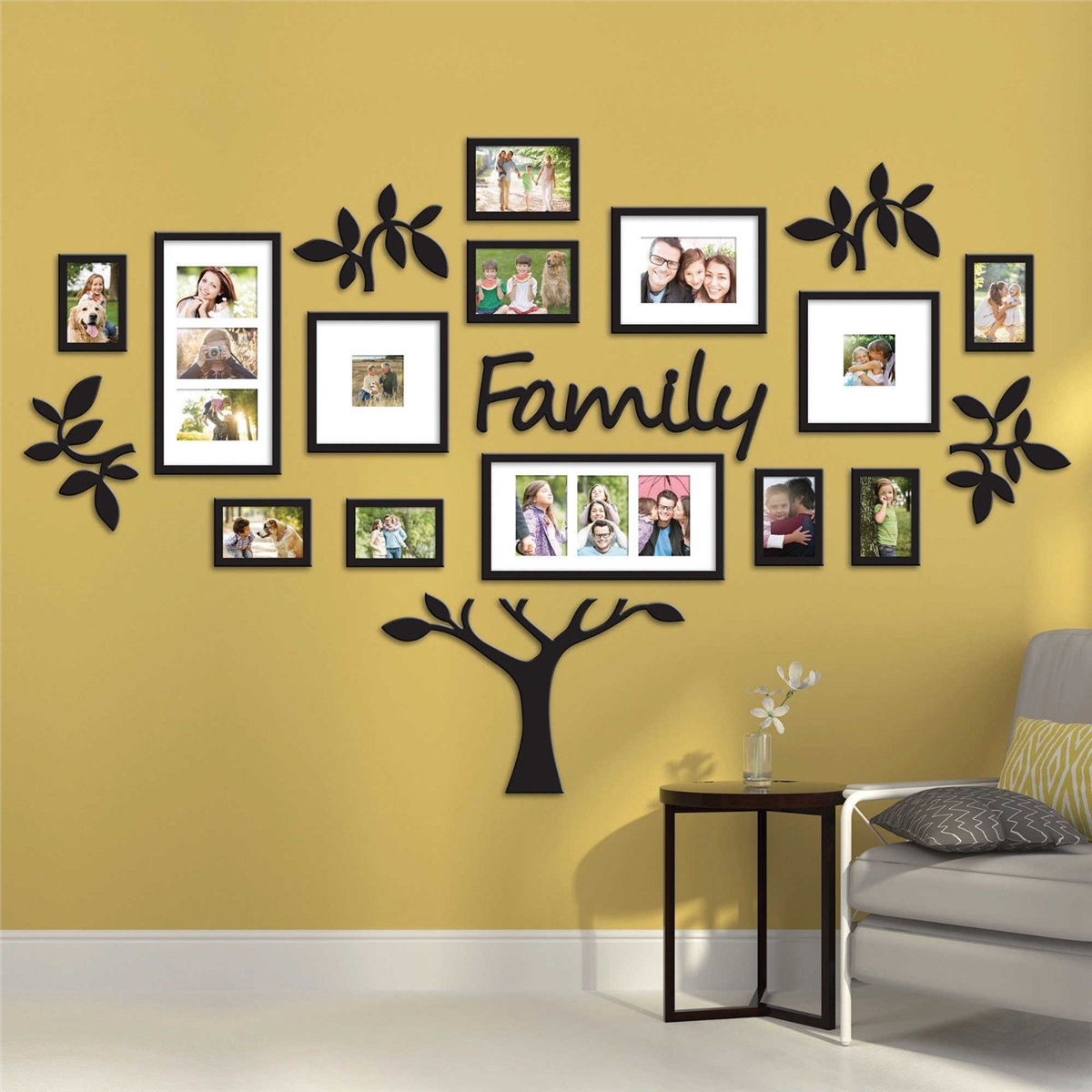 Photo Frame Set Family Tree Picture Collage Wall Sticket ...