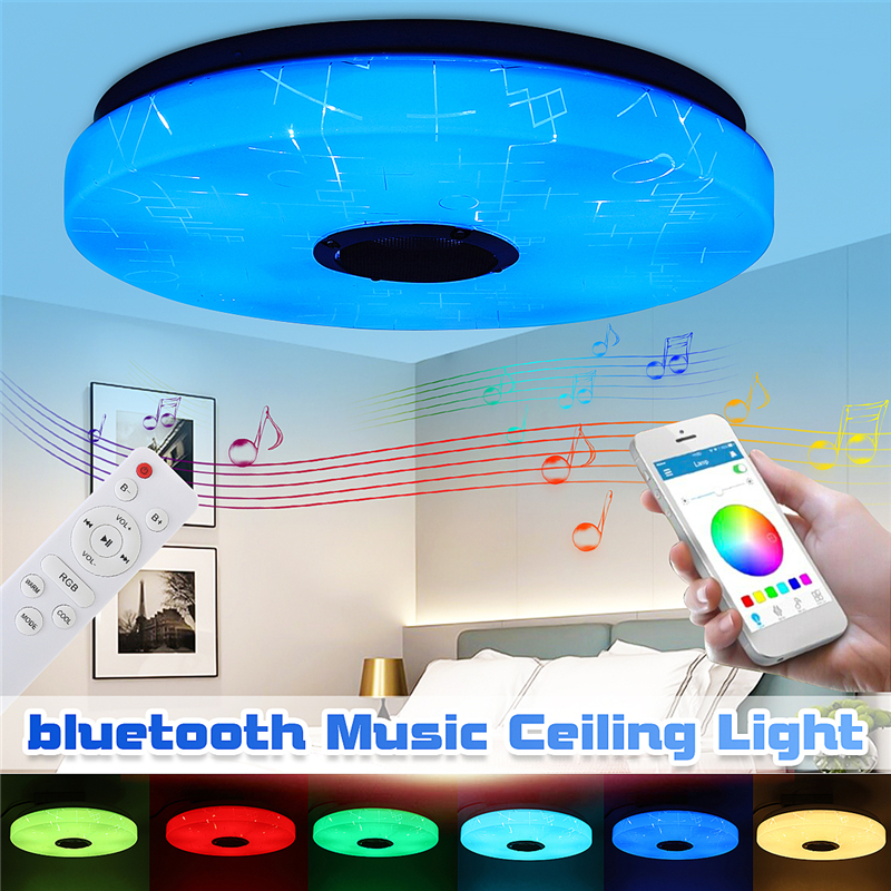 DIMMBAR 72W RGB LED Deckenleuchte Deckenlampe bluetooth Lautsprecher