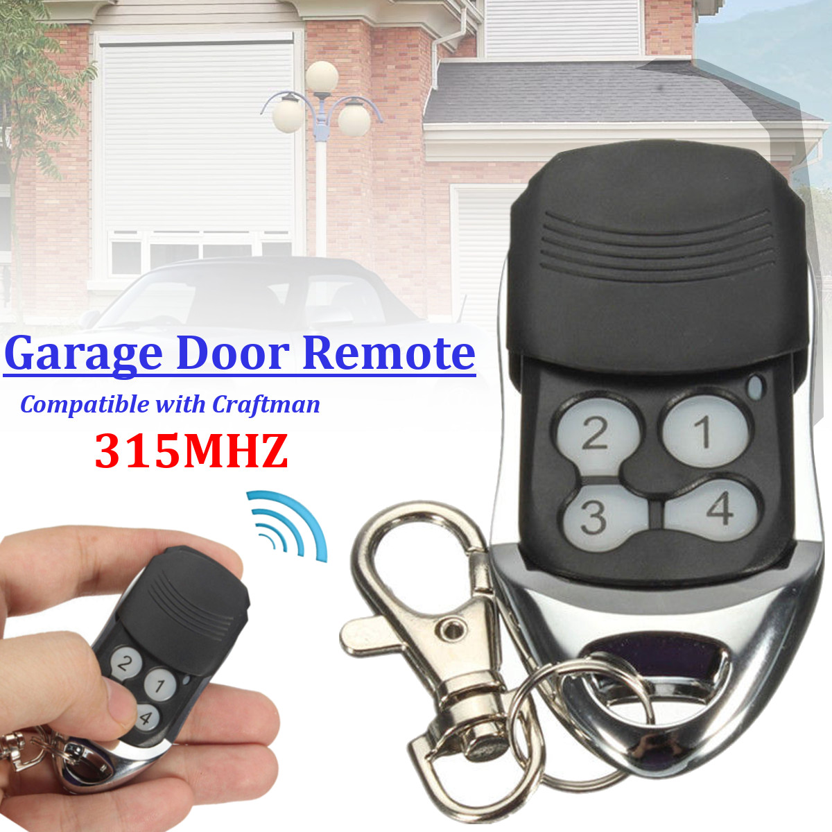 4 Buttons Garage Door Opener Mini Remote Control 139 53753 315mhz