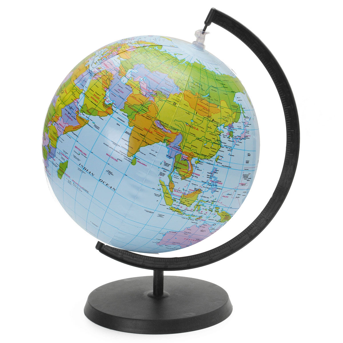 led world globe earth teaching geography map beach