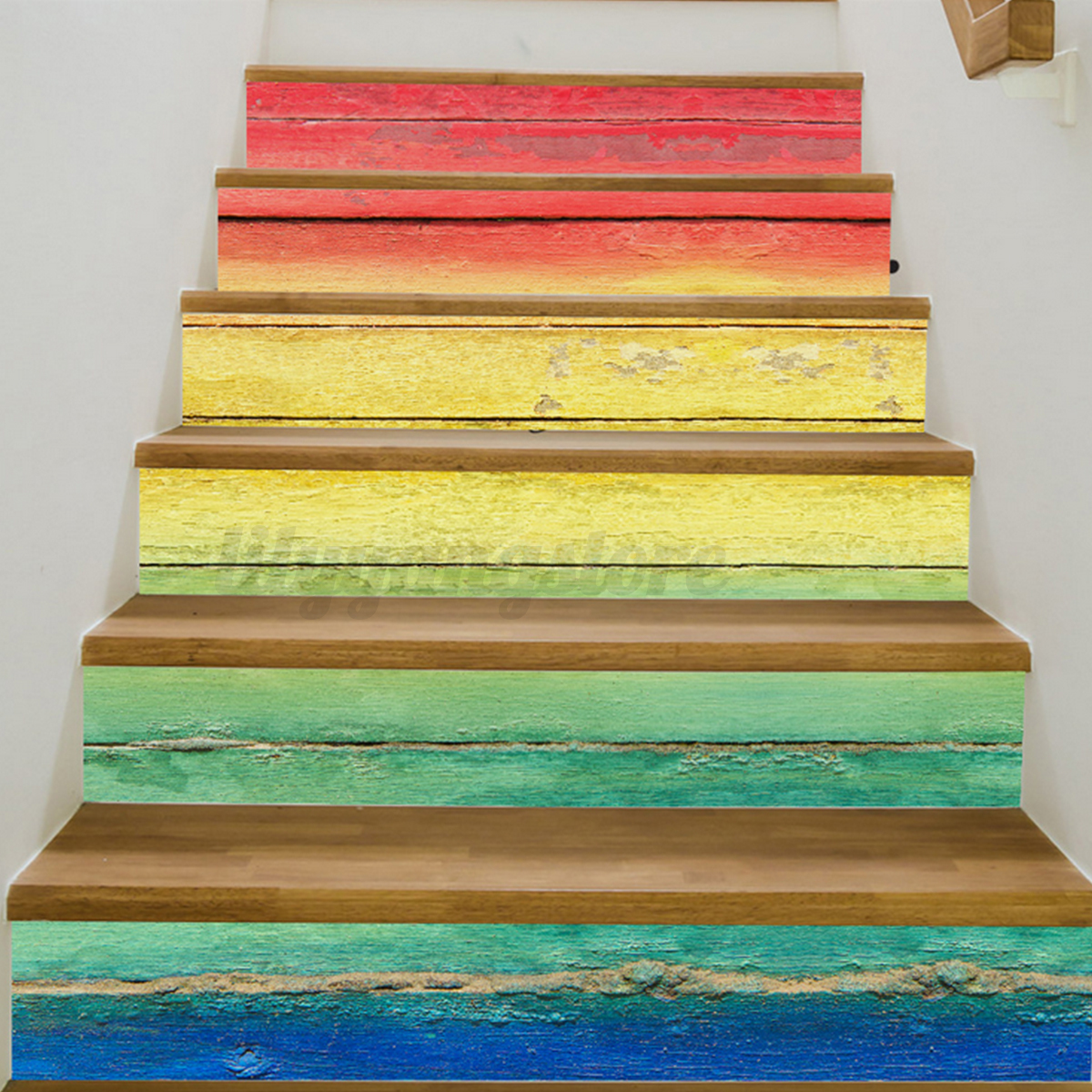 wallpaper vinyl sticker Risers Decal Mural Wallpaper Tile Stickers 3D Stairs Vinyl