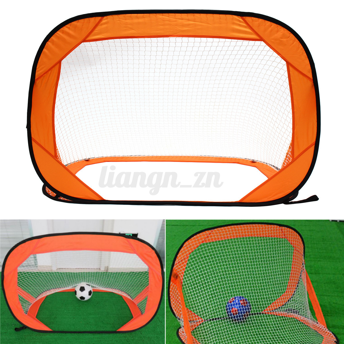 2-In-1 Football Soccer Goal Net Kids Training Outdoor Mini Portable Sport D8Q4