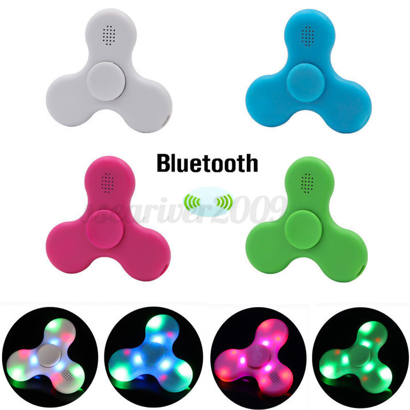 Wireless Bluetooth Speaker Fidget Hand Spinner Gyro LED 