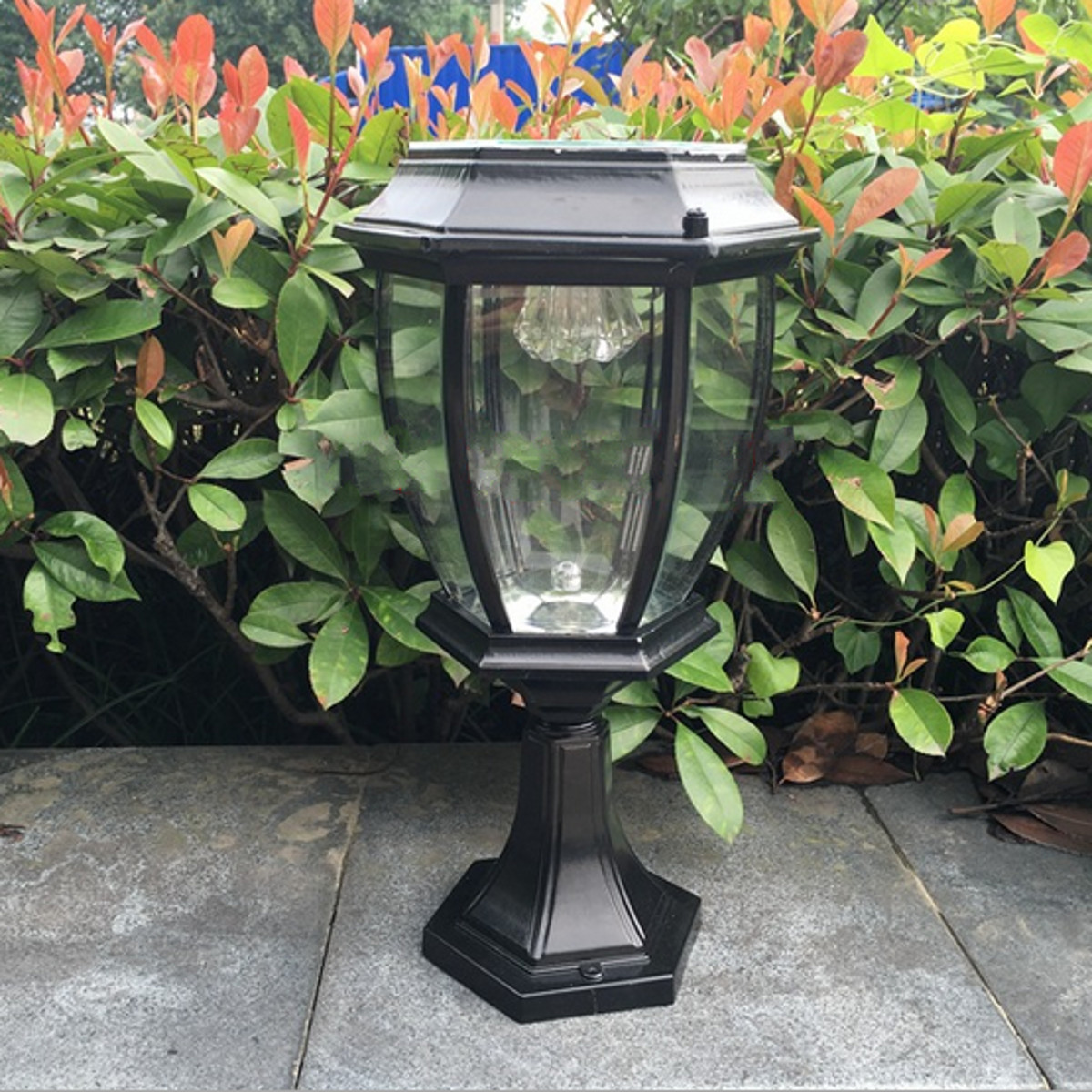 Outdoor Exterior Solar Powered Led Pillar Light Post Lamp Garden Outdoor Exterior Solar Powered Led Pillar Light Post
