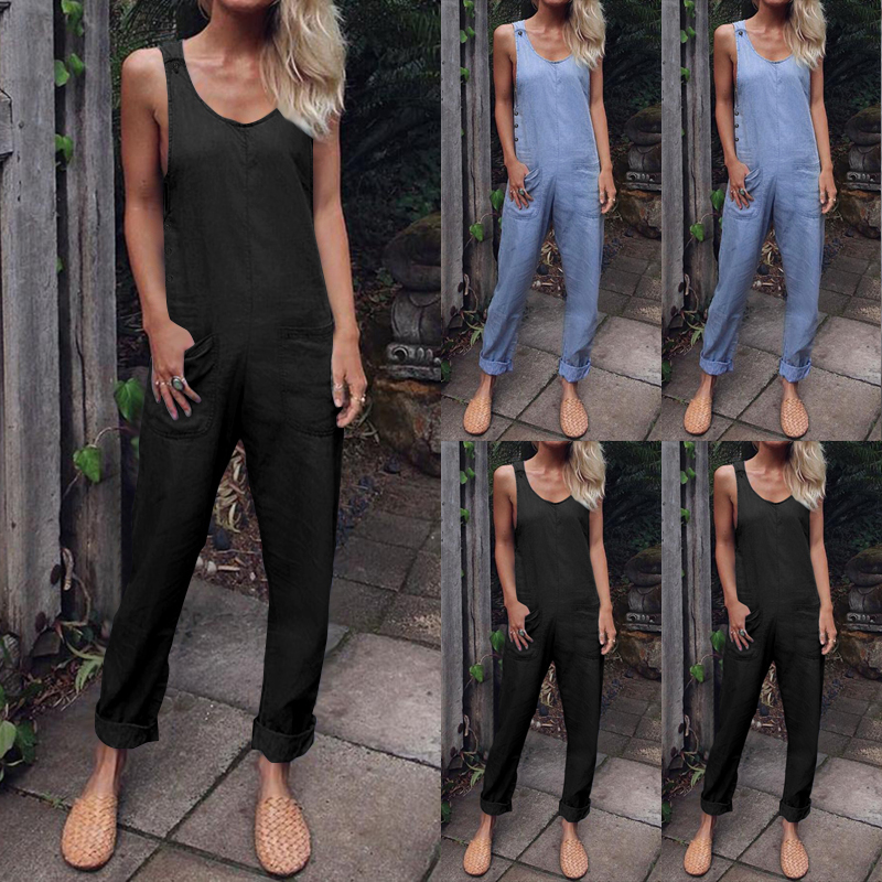 womens black baggy dungarees