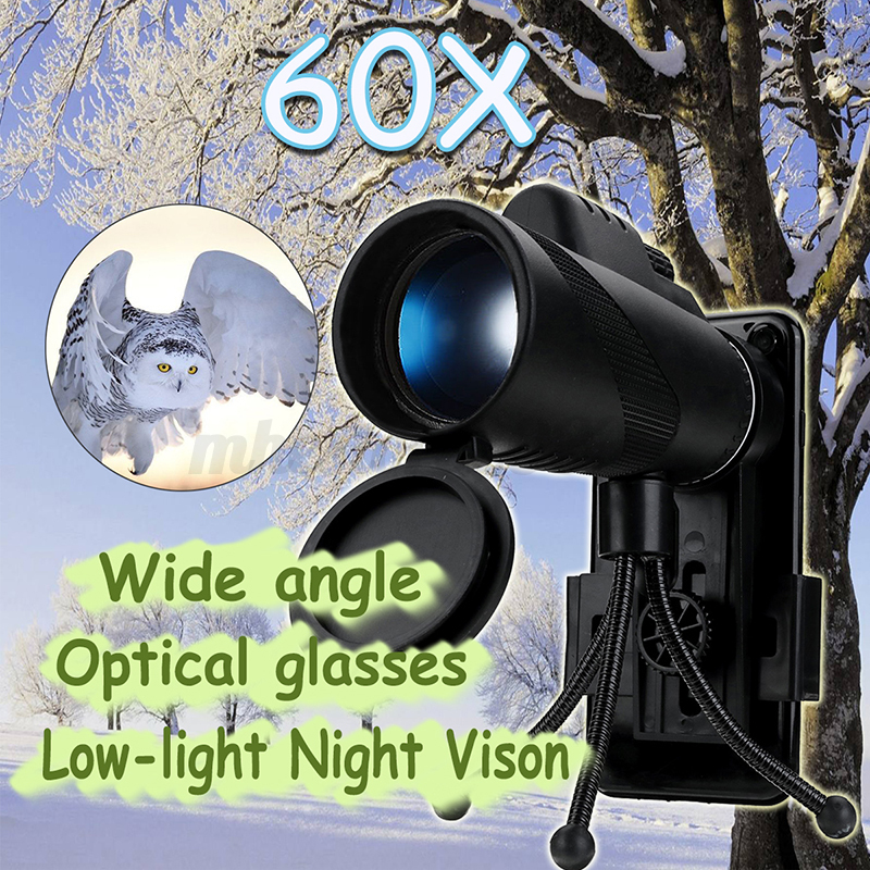 40x60-Zoom-Monocular-BAK4-Camera-Lens-Telescope-Tripod-Universal-Phone-Holder