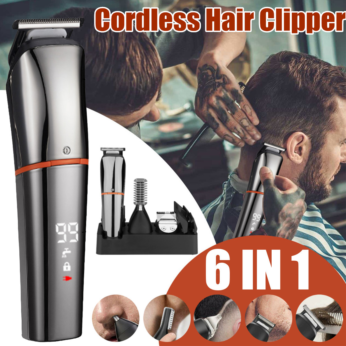 hair clippers cutting skin