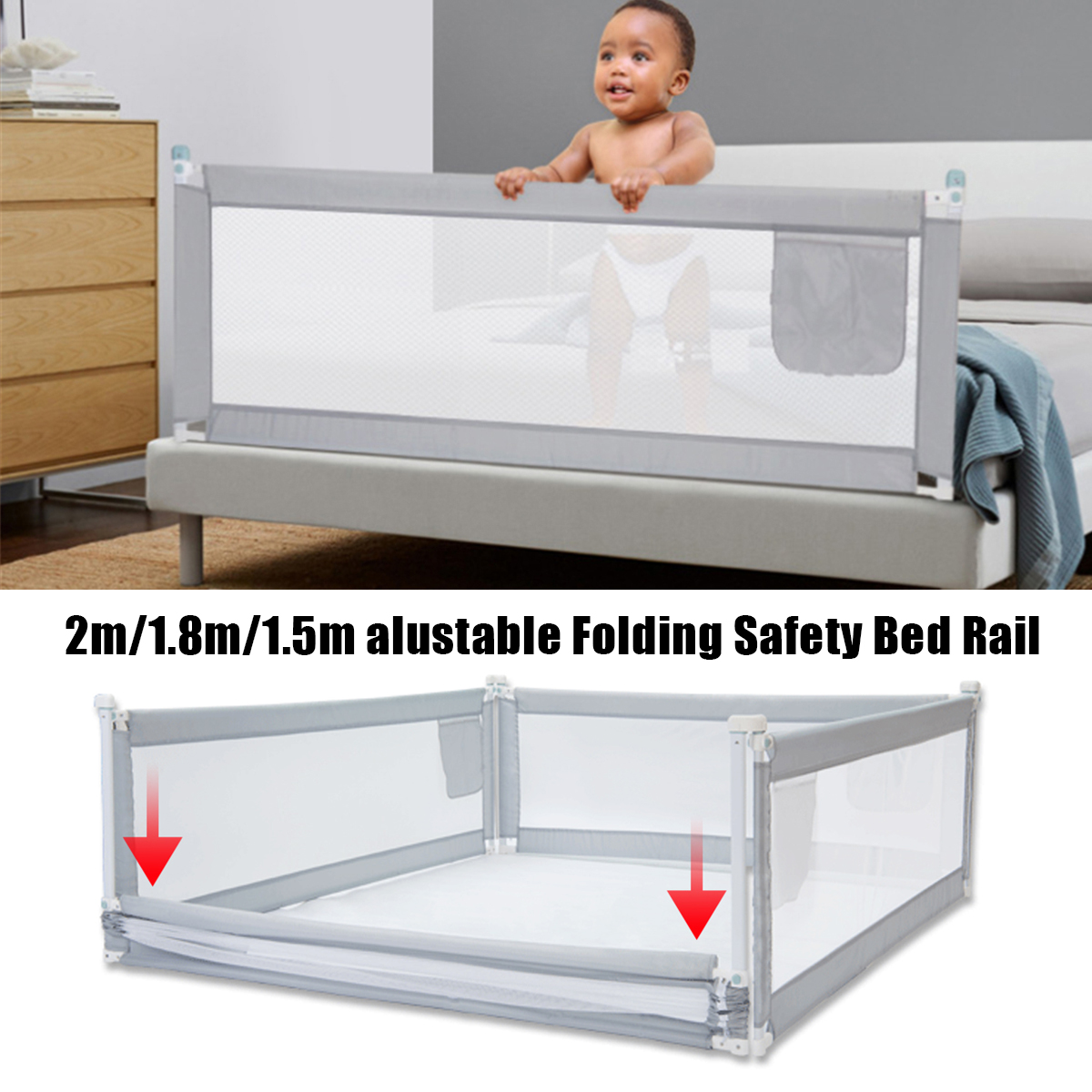 luvlap bed rail guard for baby safety
