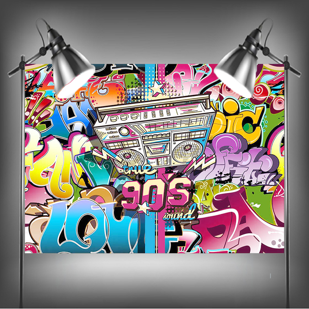 5x7ft 90s Hip Hop Studio Photo Photography Background Backdrops