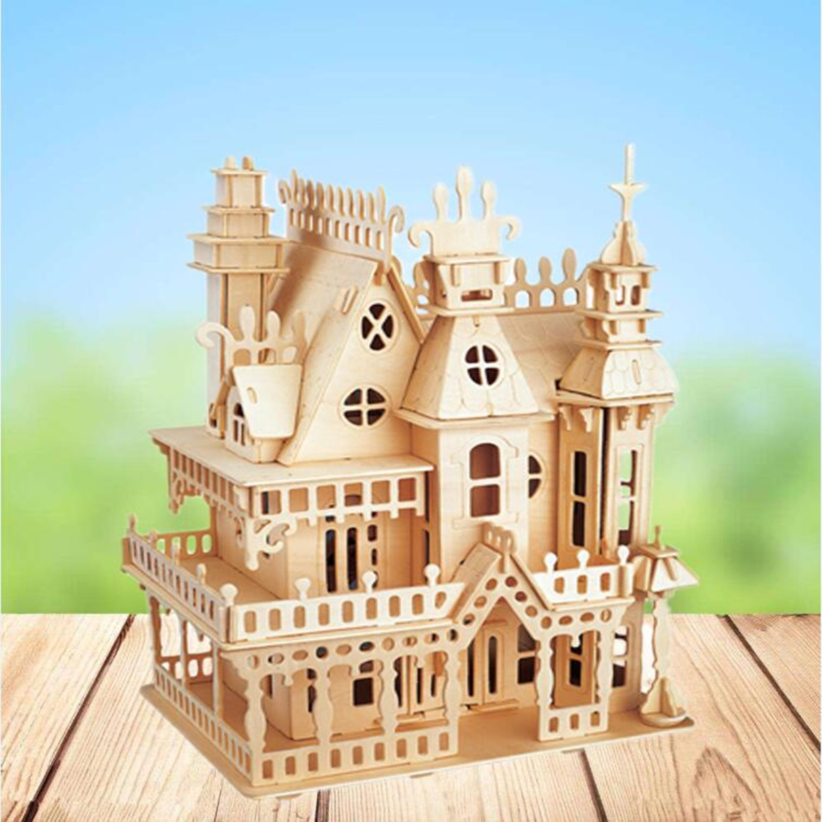 DIY Handcraft Miniature Project Kit Perfect gift and collectibles Red Castle