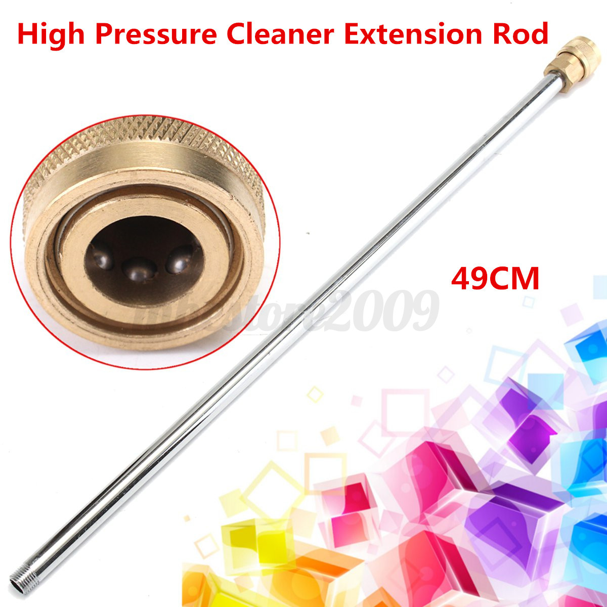 49CM High Pressure Washer Lance Spray Nozzle Water Pump Extension Rod 3000PSI
