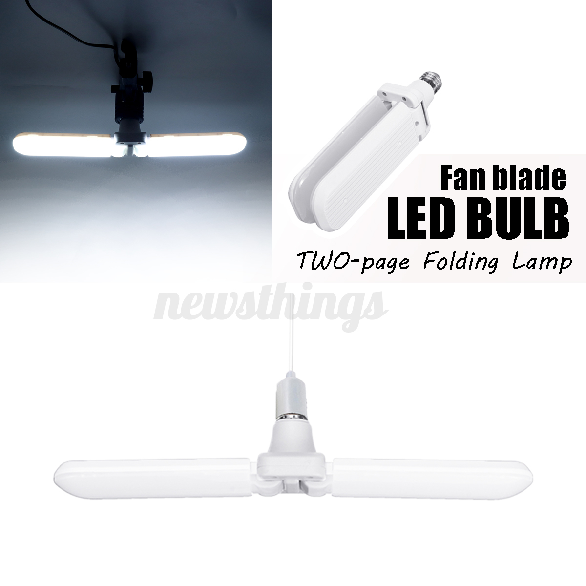 Light Bulbs Home Garden E27 Portable Foldable Fan Blade Angle